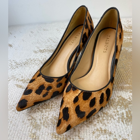 TALBOTS Leopard Print Calf Hair Heels | Size 7.5 AA - Picture 3 of 12